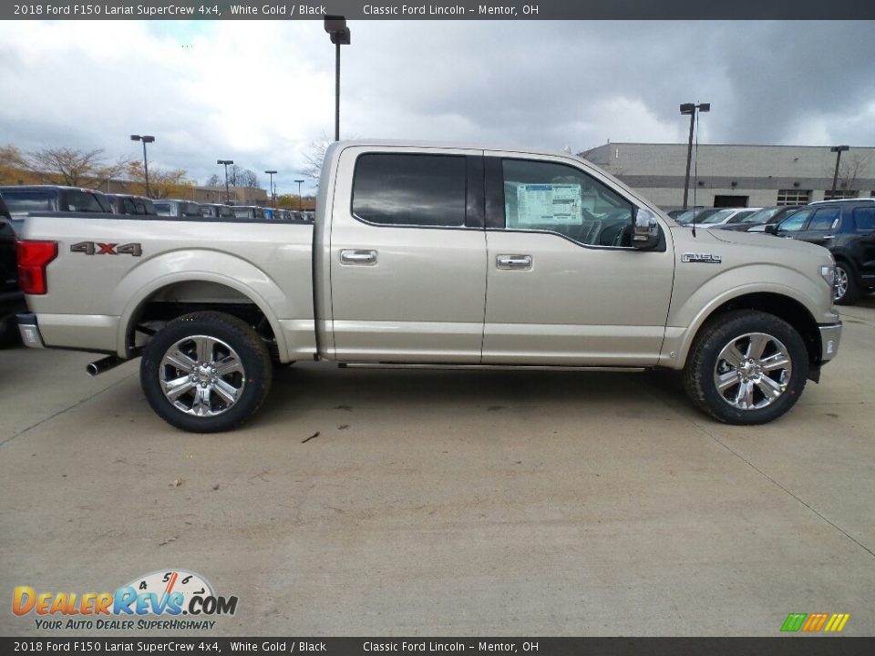 2018 Ford F150 Lariat SuperCrew 4x4 White Gold / Black Photo #7