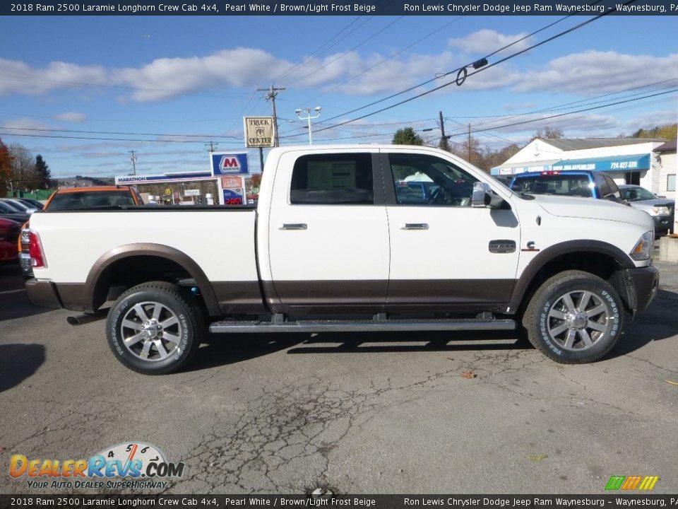 Pearl White 2018 Ram 2500 Laramie Longhorn Crew Cab 4x4 Photo #6
