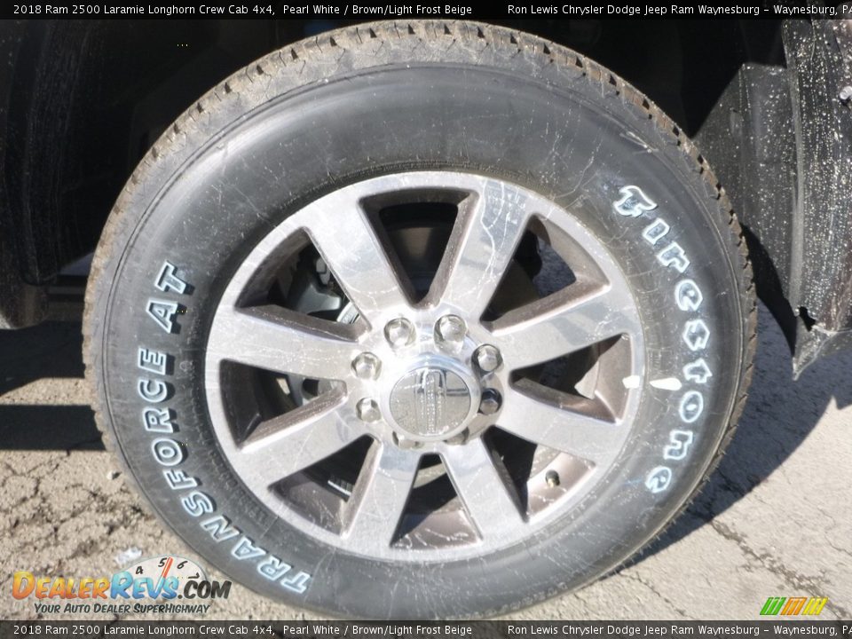 2018 Ram 2500 Laramie Longhorn Crew Cab 4x4 Pearl White / Brown/Light Frost Beige Photo #9