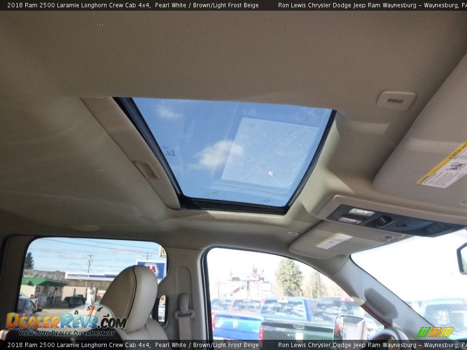 2018 Ram 2500 Laramie Longhorn Crew Cab 4x4 Pearl White / Brown/Light Frost Beige Photo #12