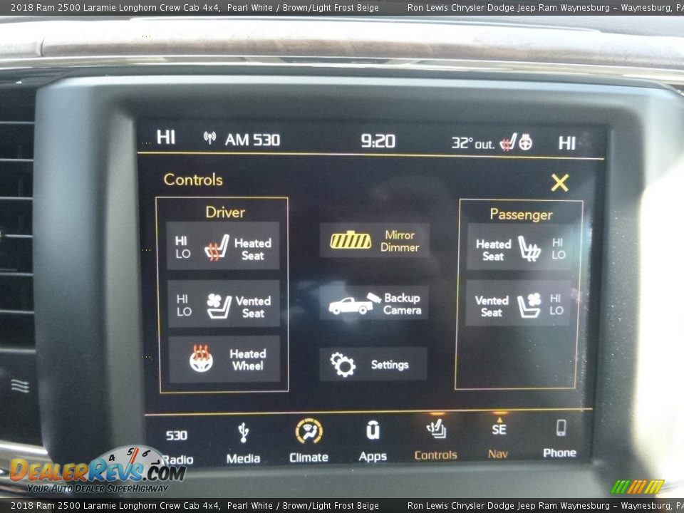 2018 Ram 2500 Laramie Longhorn Crew Cab 4x4 Pearl White / Brown/Light Frost Beige Photo #20