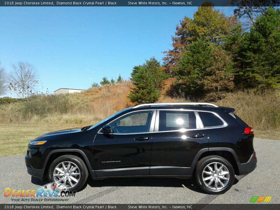 2018 Jeep Cherokee Limited Diamond Black Crystal Pearl / Black Photo #1