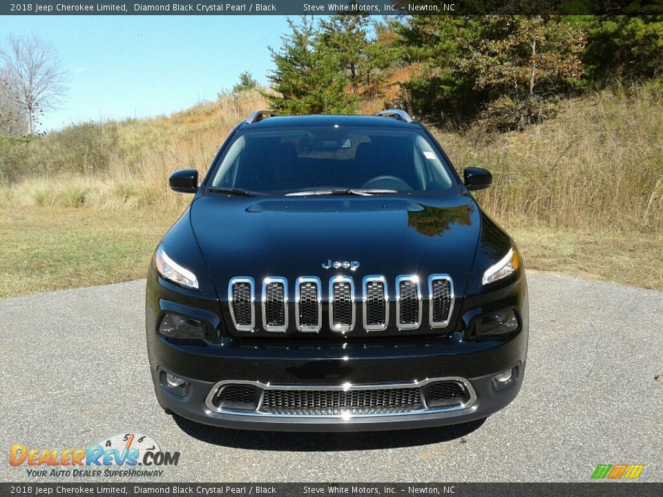 2018 Jeep Cherokee Limited Diamond Black Crystal Pearl / Black Photo #3