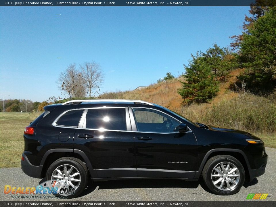 2018 Jeep Cherokee Limited Diamond Black Crystal Pearl / Black Photo #5