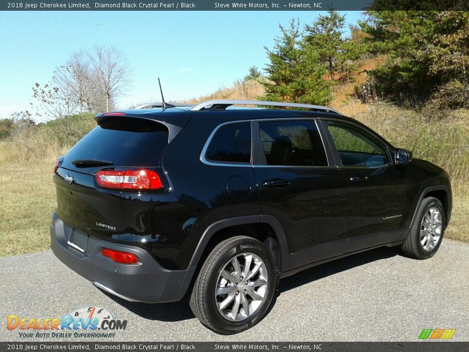 2018 Jeep Cherokee Limited Diamond Black Crystal Pearl / Black Photo #6