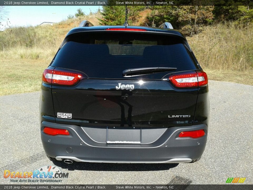 2018 Jeep Cherokee Limited Diamond Black Crystal Pearl / Black Photo #7