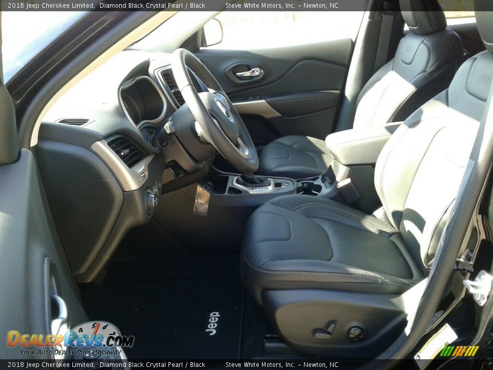 2018 Jeep Cherokee Limited Diamond Black Crystal Pearl / Black Photo #9