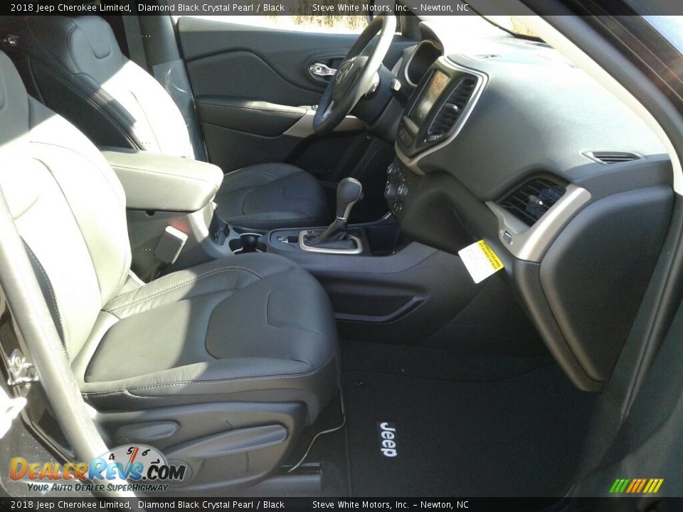 2018 Jeep Cherokee Limited Diamond Black Crystal Pearl / Black Photo #13
