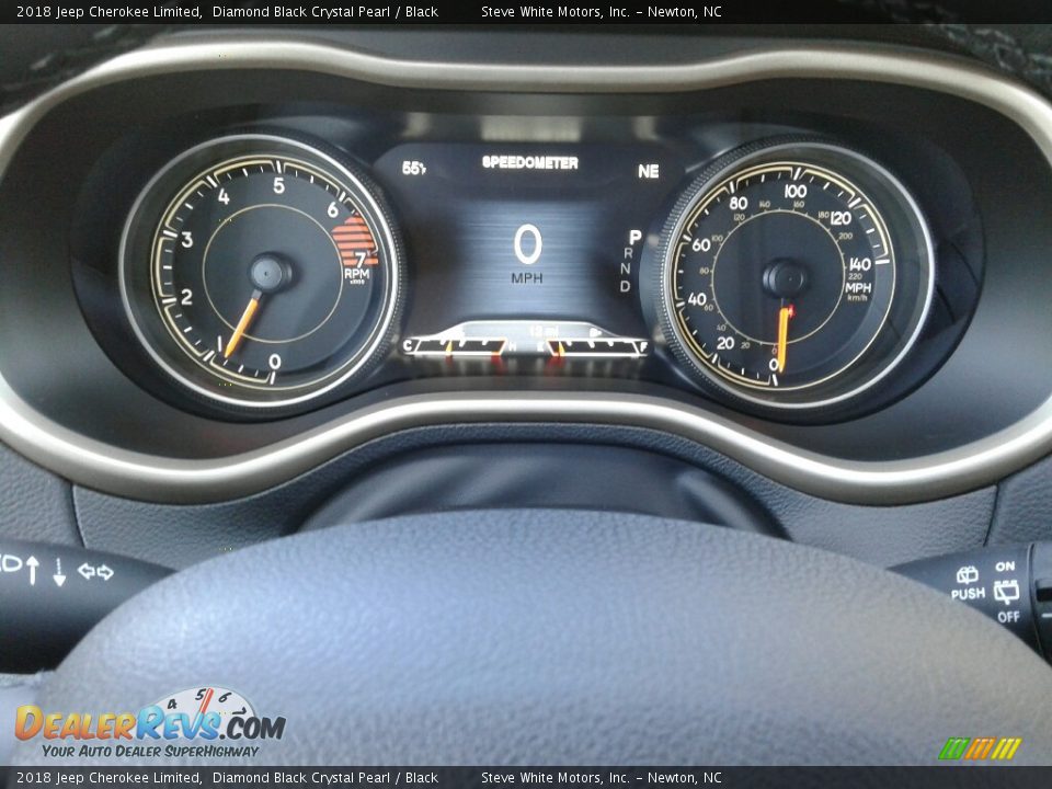 2018 Jeep Cherokee Limited Diamond Black Crystal Pearl / Black Photo #17