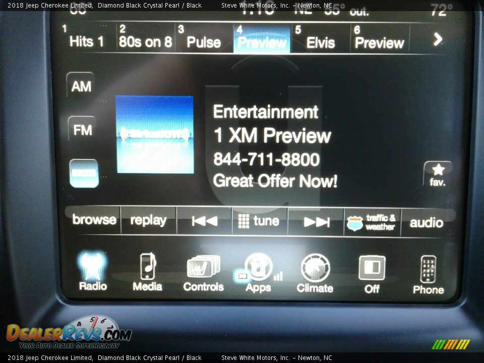 2018 Jeep Cherokee Limited Diamond Black Crystal Pearl / Black Photo #19