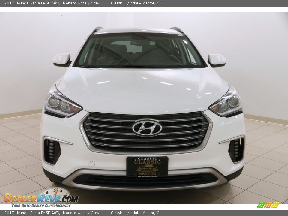 2017 Hyundai Santa Fe SE AWD Monaco White / Gray Photo #2