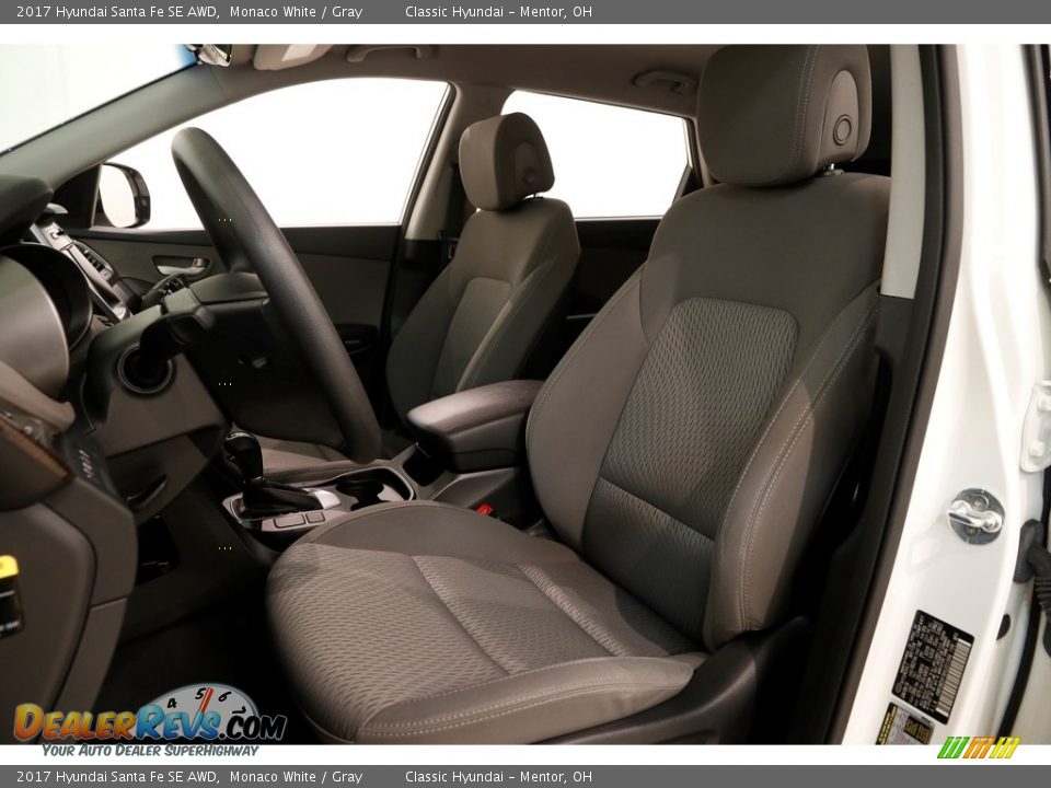 2017 Hyundai Santa Fe SE AWD Monaco White / Gray Photo #5