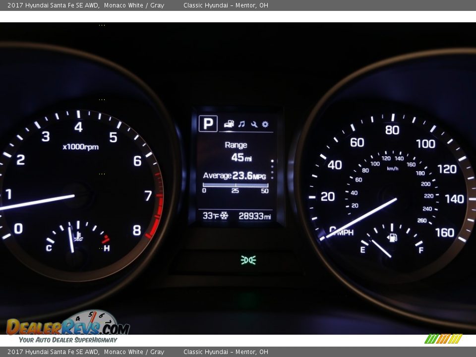 2017 Hyundai Santa Fe SE AWD Monaco White / Gray Photo #7