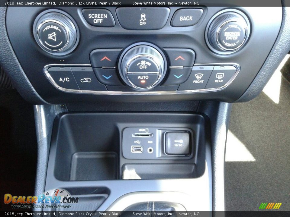 2018 Jeep Cherokee Limited Diamond Black Crystal Pearl / Black Photo #25