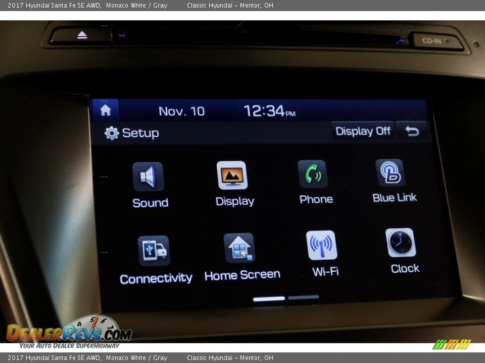 2017 Hyundai Santa Fe SE AWD Monaco White / Gray Photo #9