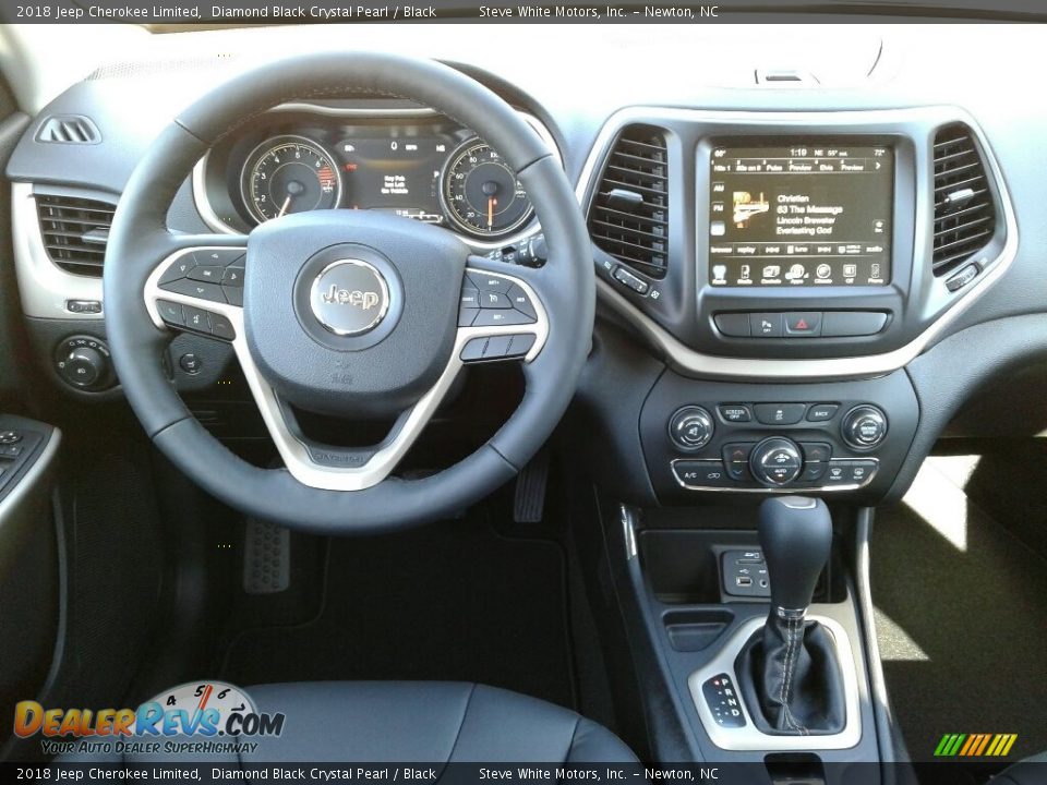 2018 Jeep Cherokee Limited Diamond Black Crystal Pearl / Black Photo #27