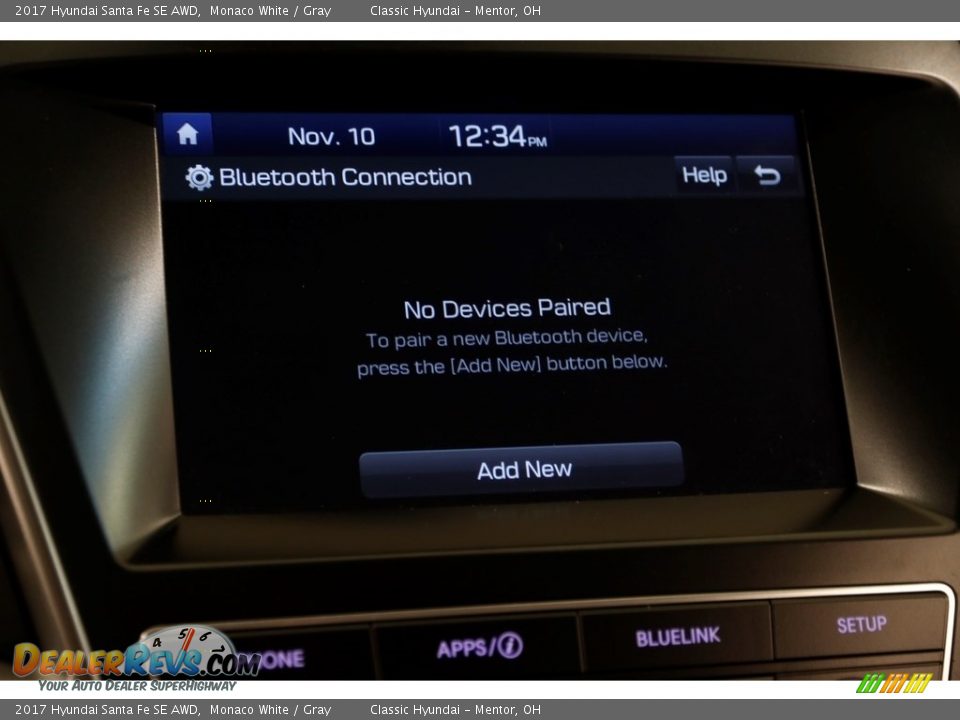 2017 Hyundai Santa Fe SE AWD Monaco White / Gray Photo #11