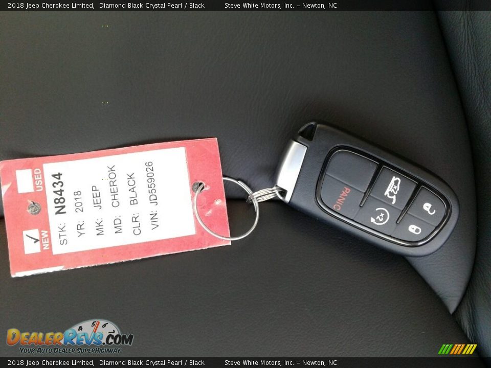 2018 Jeep Cherokee Limited Diamond Black Crystal Pearl / Black Photo #29
