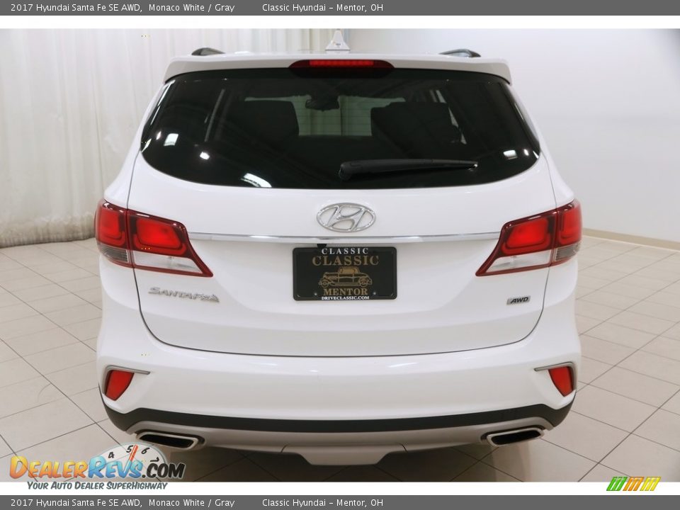 2017 Hyundai Santa Fe SE AWD Monaco White / Gray Photo #17