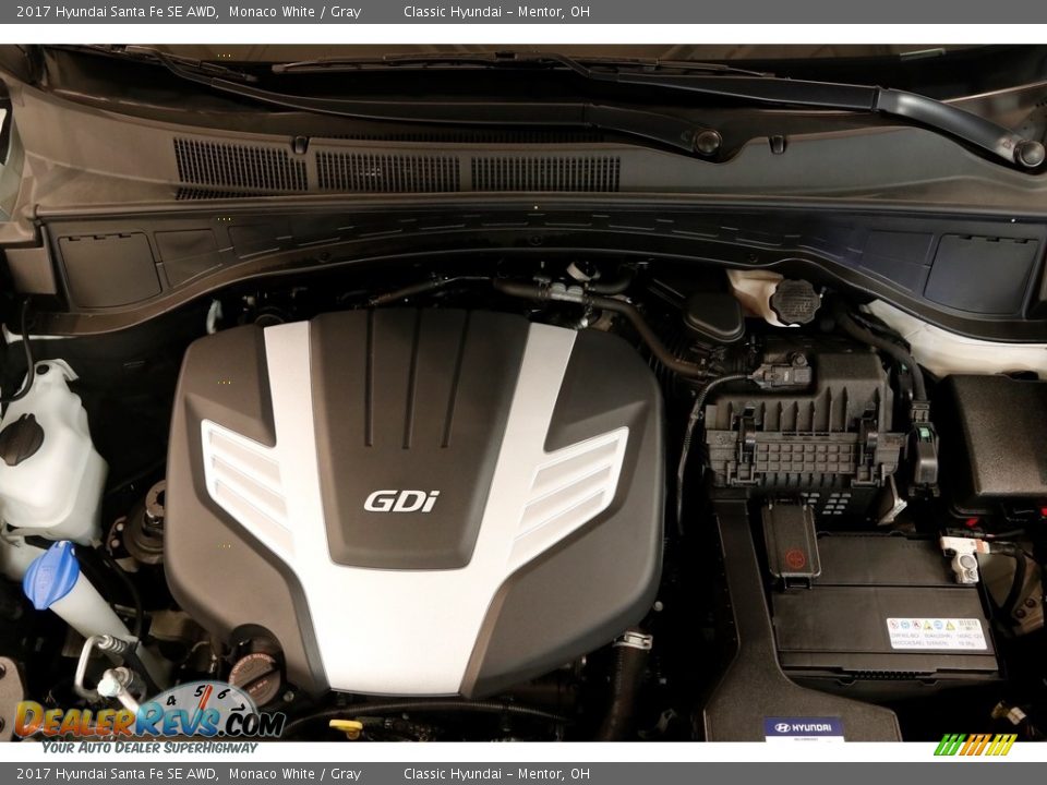 2017 Hyundai Santa Fe SE AWD Monaco White / Gray Photo #18