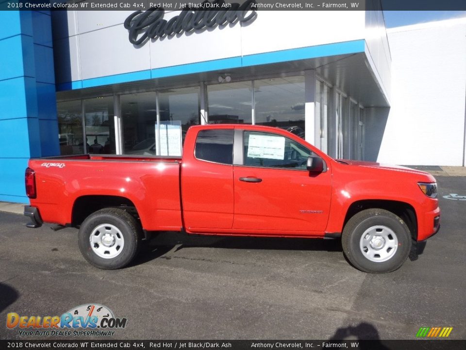 2018 Chevrolet Colorado WT Extended Cab 4x4 Red Hot / Jet Black/Dark Ash Photo #3