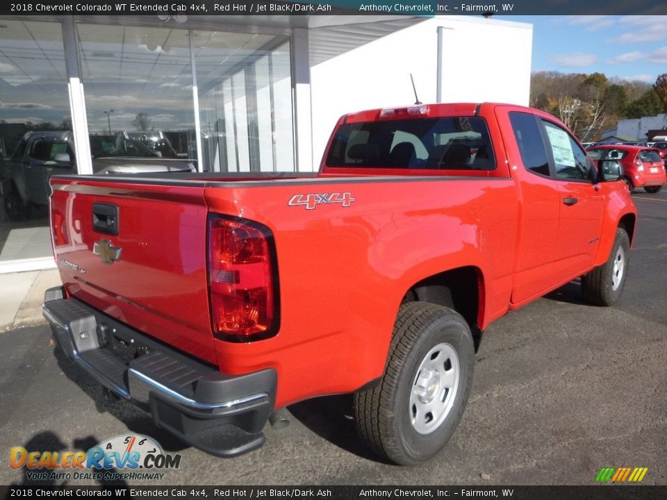 2018 Chevrolet Colorado WT Extended Cab 4x4 Red Hot / Jet Black/Dark Ash Photo #4
