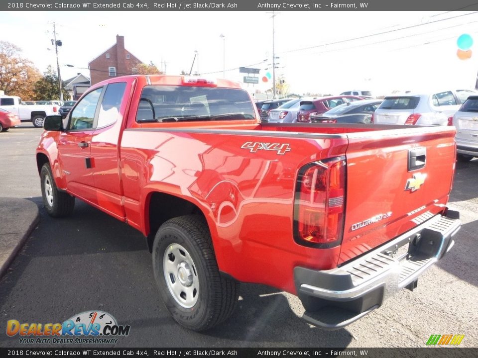 2018 Chevrolet Colorado WT Extended Cab 4x4 Red Hot / Jet Black/Dark Ash Photo #6