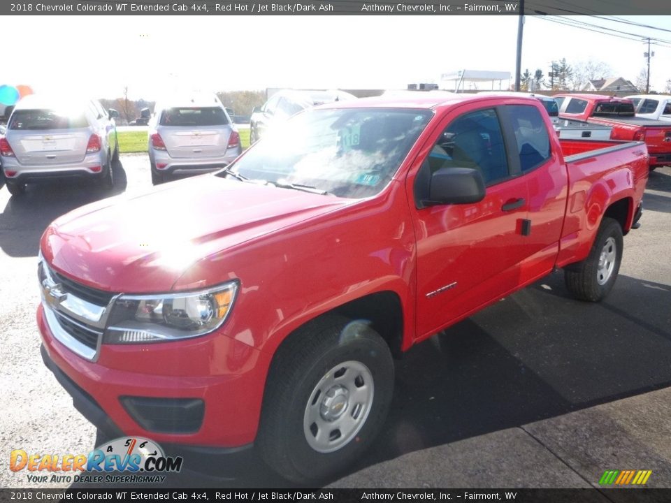 2018 Chevrolet Colorado WT Extended Cab 4x4 Red Hot / Jet Black/Dark Ash Photo #7