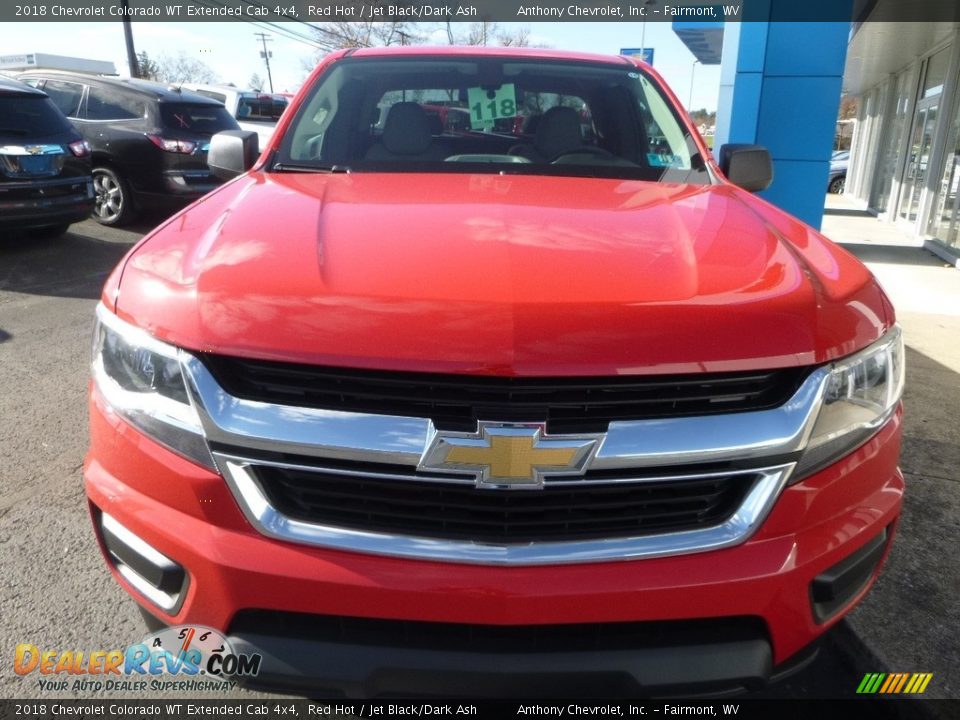 2018 Chevrolet Colorado WT Extended Cab 4x4 Red Hot / Jet Black/Dark Ash Photo #8