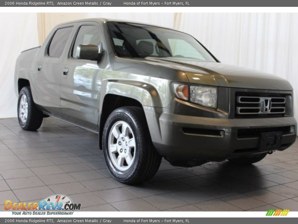 2006 Honda Ridgeline RTS Amazon Green Metallic / Gray Photo #2