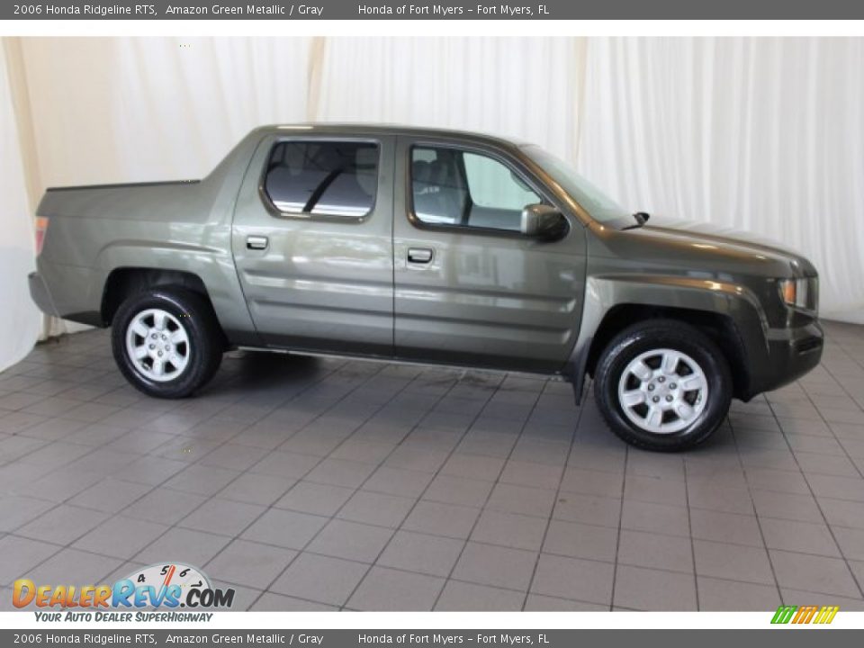 2006 Honda Ridgeline RTS Amazon Green Metallic / Gray Photo #3