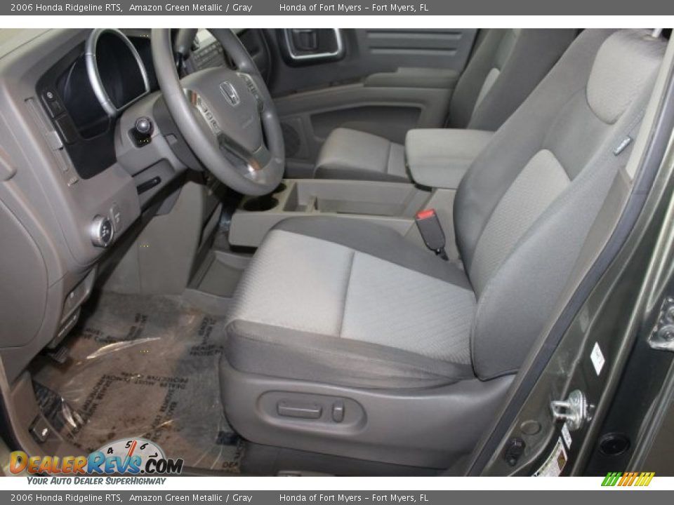 2006 Honda Ridgeline RTS Amazon Green Metallic / Gray Photo #12