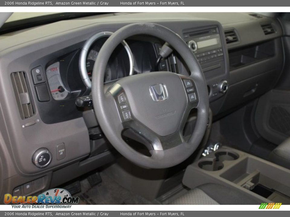 2006 Honda Ridgeline RTS Amazon Green Metallic / Gray Photo #13