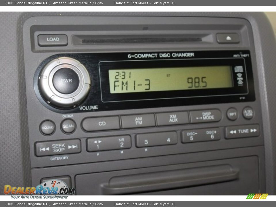 2006 Honda Ridgeline RTS Amazon Green Metallic / Gray Photo #17