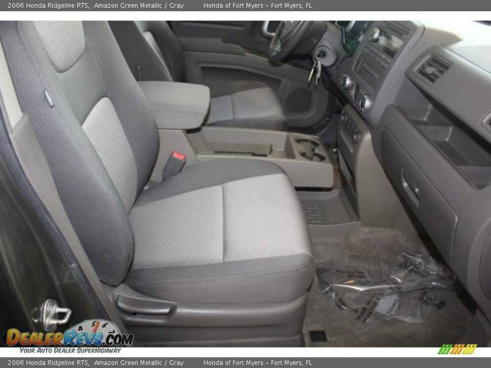 2006 Honda Ridgeline RTS Amazon Green Metallic / Gray Photo #25