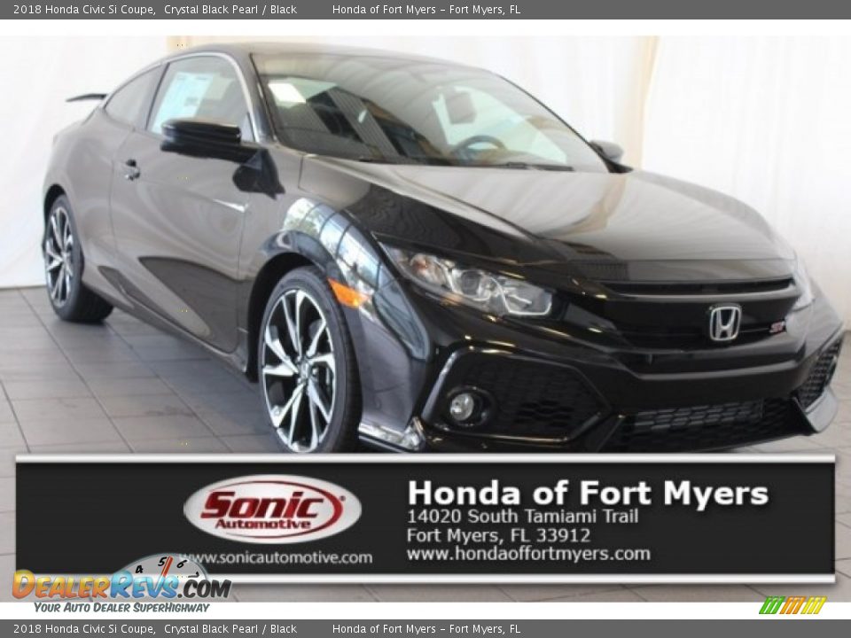 2018 Honda Civic Si Coupe Crystal Black Pearl / Black Photo #1