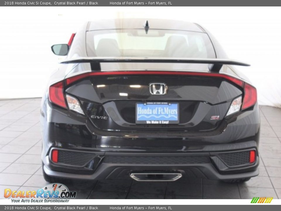 2018 Honda Civic Si Coupe Crystal Black Pearl / Black Photo #7