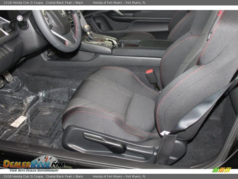 2018 Honda Civic Si Coupe Crystal Black Pearl / Black Photo #11
