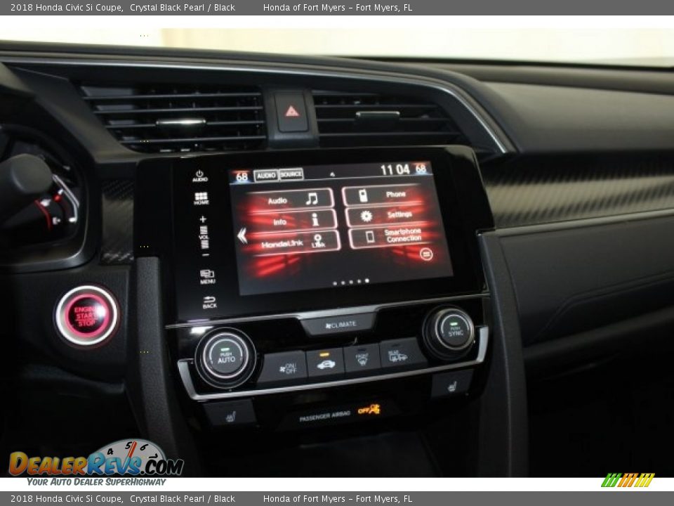 2018 Honda Civic Si Coupe Crystal Black Pearl / Black Photo #15
