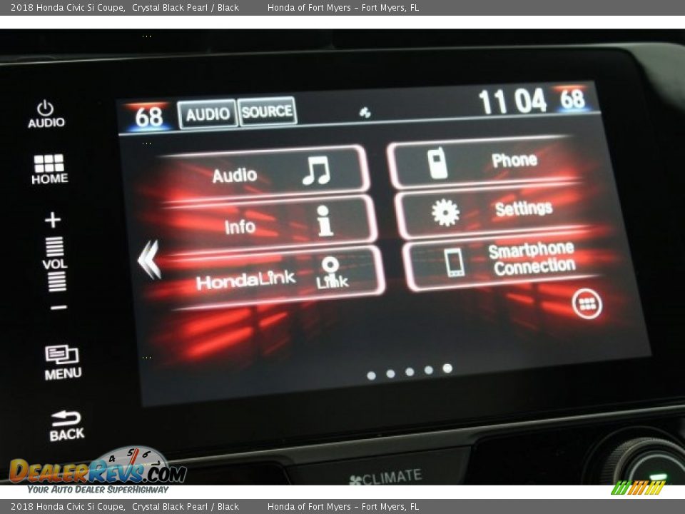 2018 Honda Civic Si Coupe Crystal Black Pearl / Black Photo #16