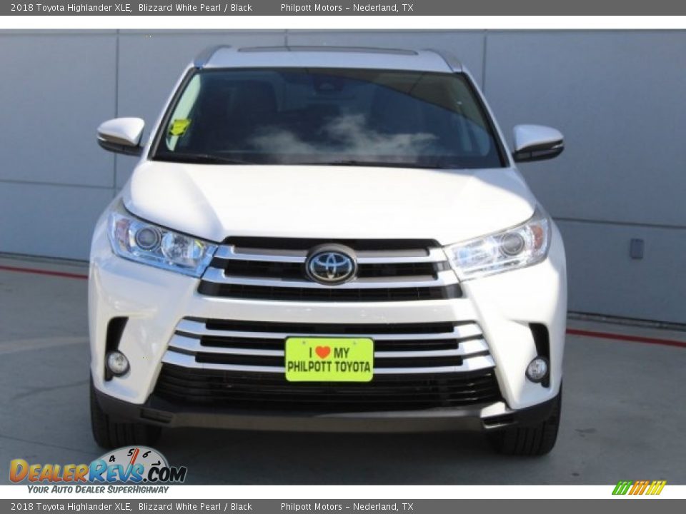 2018 Toyota Highlander XLE Blizzard White Pearl / Black Photo #2