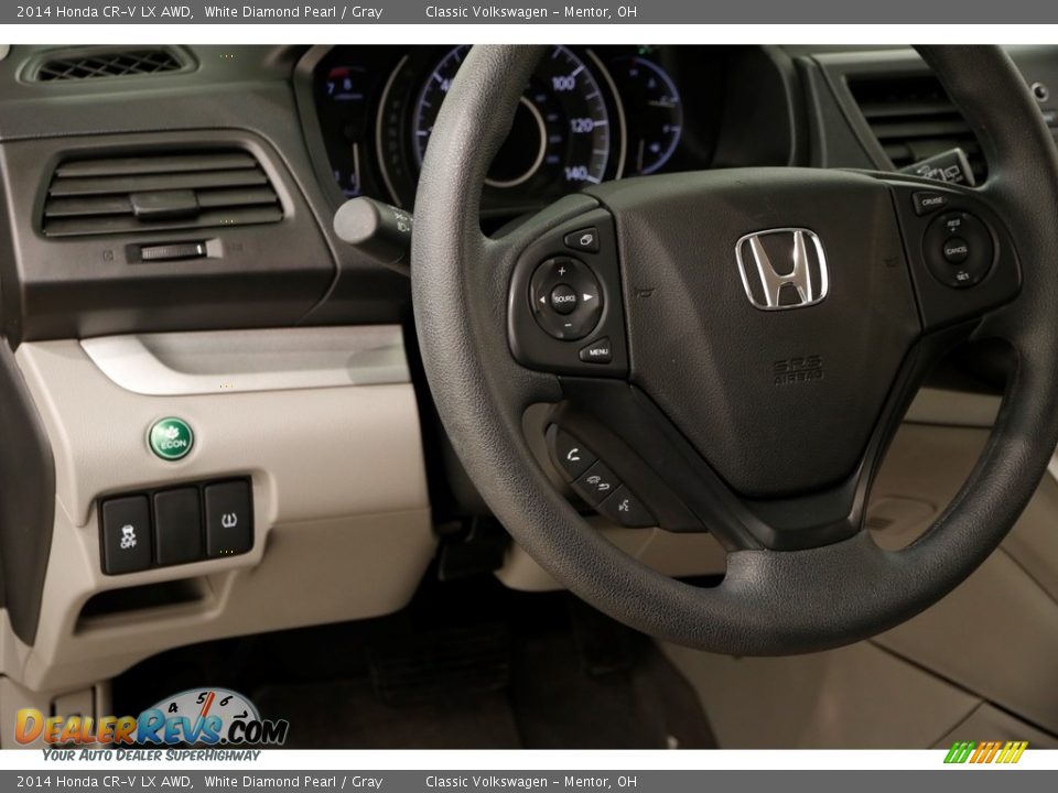 2014 Honda CR-V LX AWD White Diamond Pearl / Gray Photo #6