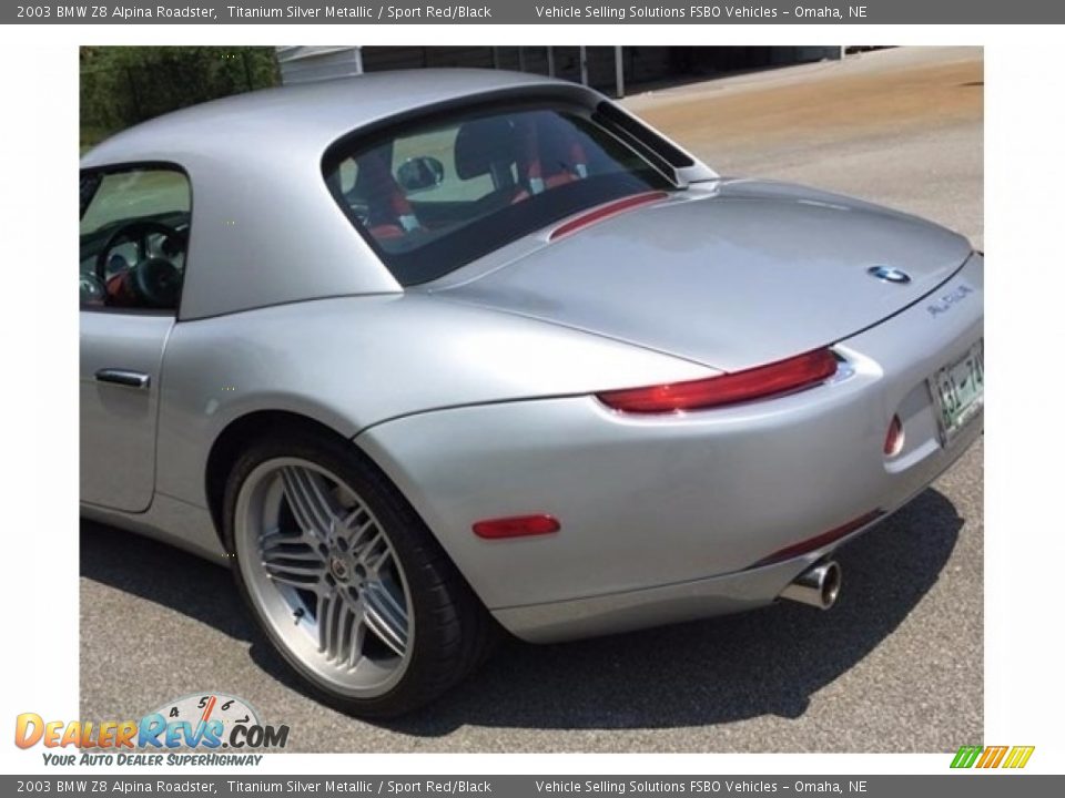 2003 BMW Z8 Alpina Roadster Titanium Silver Metallic / Sport Red/Black Photo #2