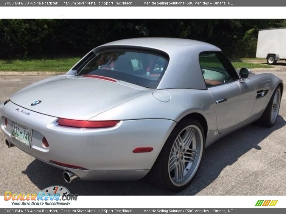 2003 BMW Z8 Alpina Roadster Titanium Silver Metallic / Sport Red/Black Photo #5