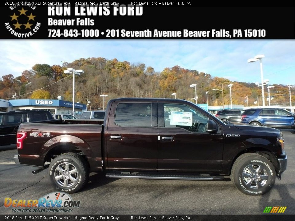 2018 Ford F150 XLT SuperCrew 4x4 Magma Red / Earth Gray Photo #1