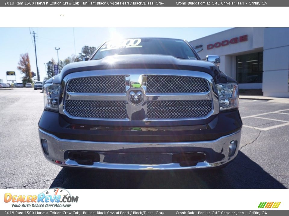 2018 Ram 1500 Harvest Edition Crew Cab Brilliant Black Crystal Pearl / Black/Diesel Gray Photo #2