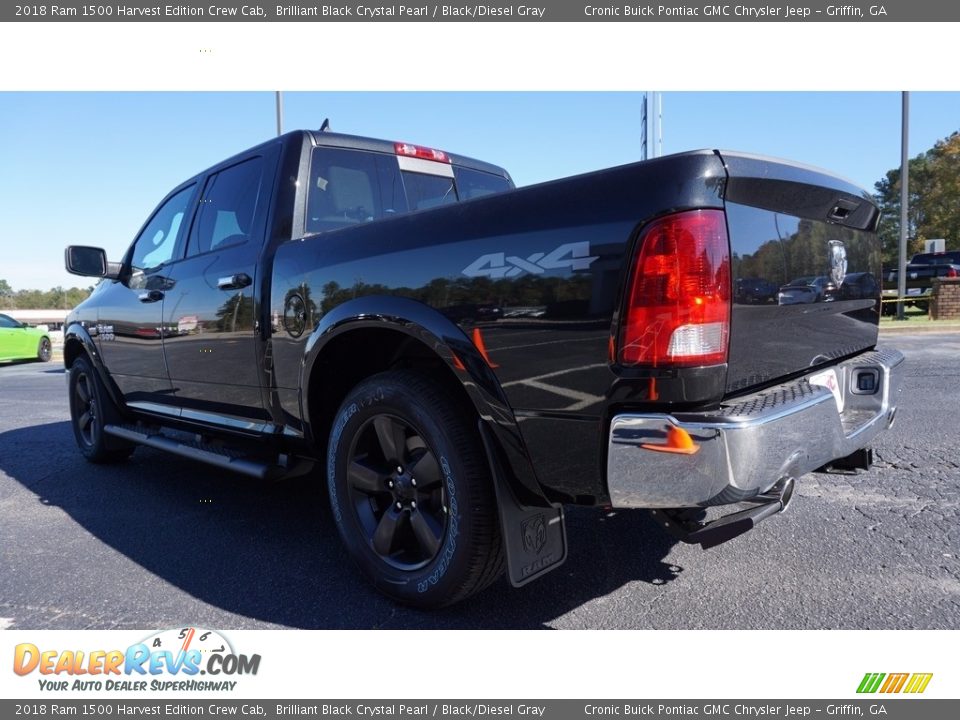 2018 Ram 1500 Harvest Edition Crew Cab Brilliant Black Crystal Pearl / Black/Diesel Gray Photo #5