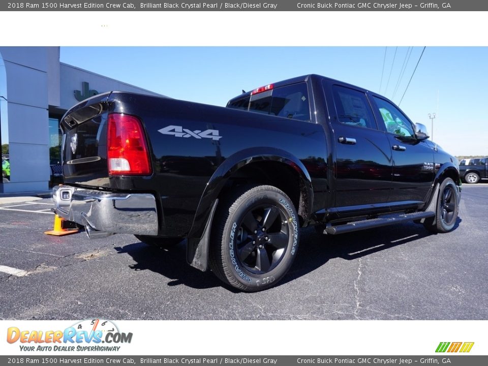 2018 Ram 1500 Harvest Edition Crew Cab Brilliant Black Crystal Pearl / Black/Diesel Gray Photo #7