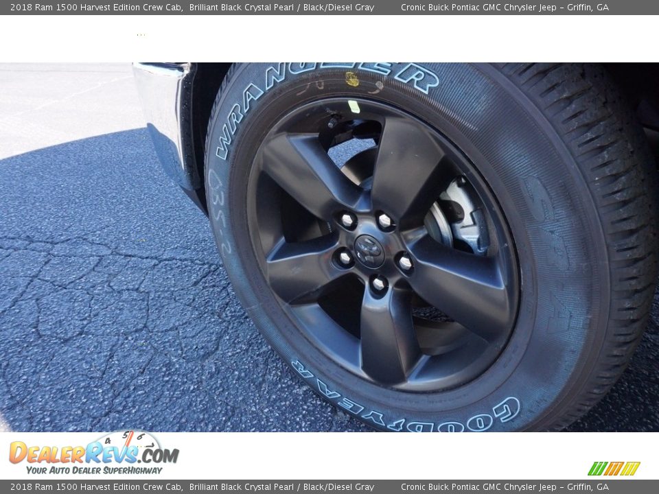 2018 Ram 1500 Harvest Edition Crew Cab Brilliant Black Crystal Pearl / Black/Diesel Gray Photo #11