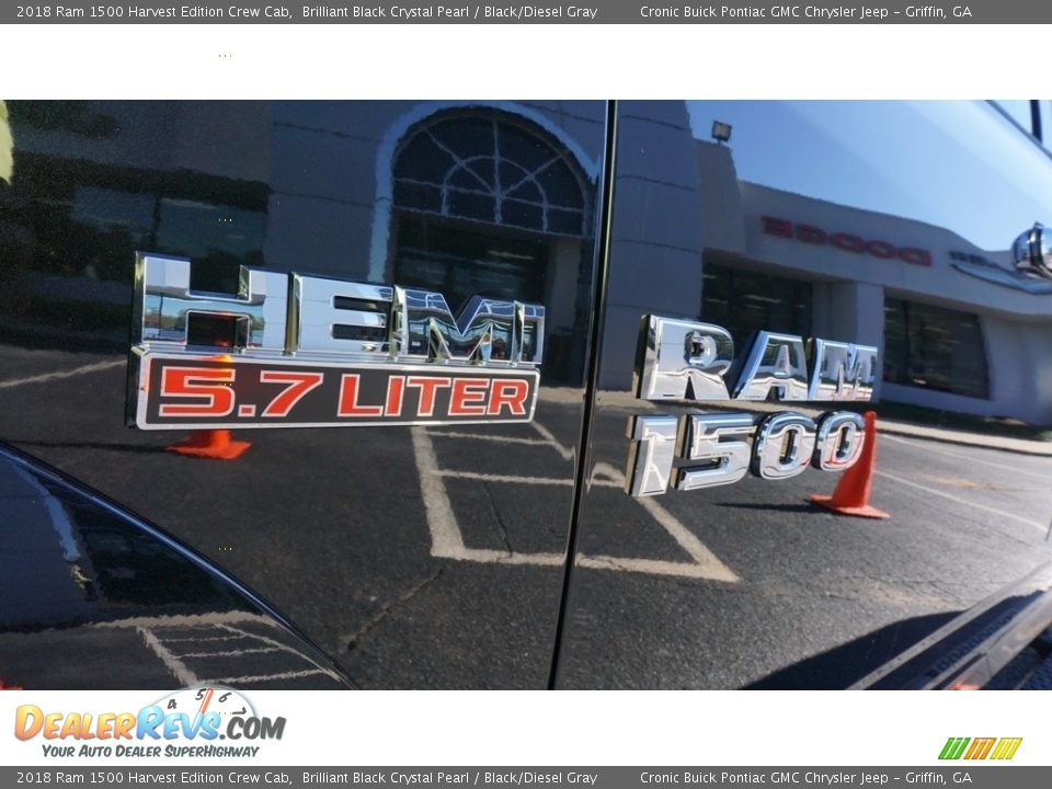 2018 Ram 1500 Harvest Edition Crew Cab Brilliant Black Crystal Pearl / Black/Diesel Gray Photo #12